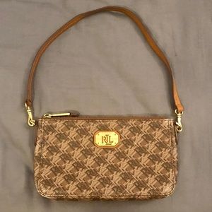 Ralph Lauren Signature Small Bag in brown and tan